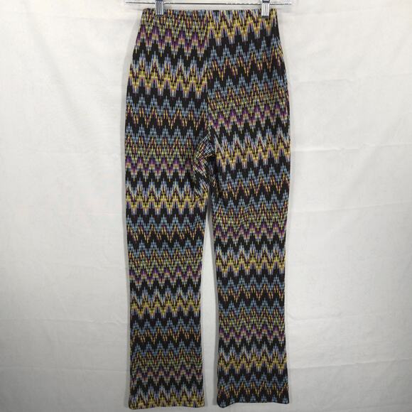 Urban Outfitters Pants Womens XS Multicolor Geometric Boho Bootcut Knit Pull On - Picture 4 of 12